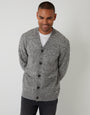 Grey Twist Knitted Button Up Cardigan