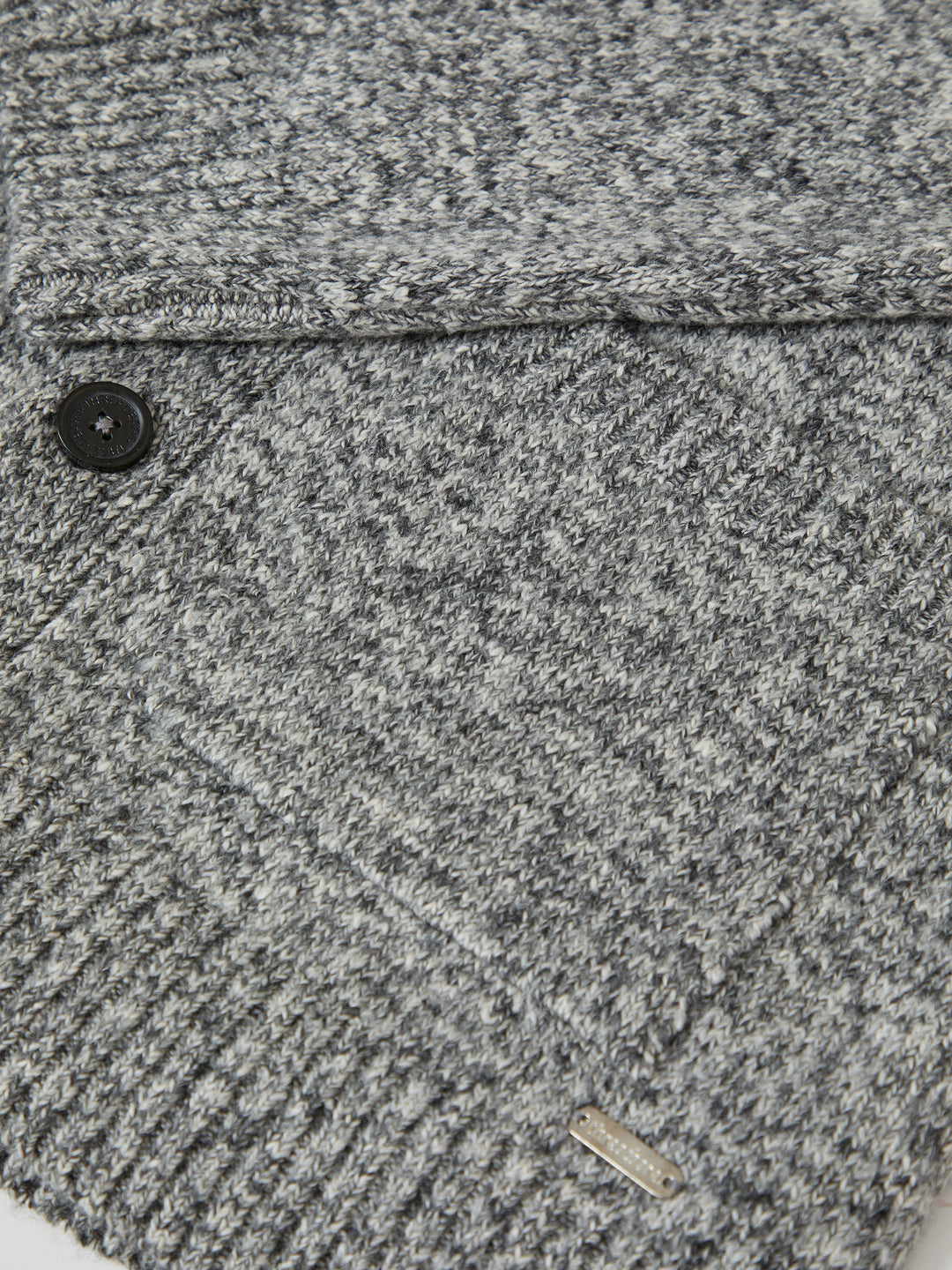 Grey Twist Knitted Button Up Cardigan