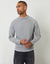 Grey Mock Tee Textured Knit Crew Neck Jumper