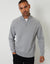 Grey Mock Tee Textured Knit Quarter Zip Jumper