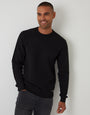 Black Cable Knit Crew Neck Jumper