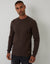 Brown Cable Knit Crew Neck Jumper
