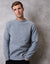 Grey Raglan Rib Knitted Crew Neck Jumper