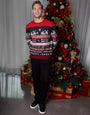 Black Christmas Fairisle Knitted Jumper
