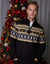 Black Knitted Fairisle Christmas Quarter Zip Jumper