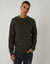 Forest Green Rib Knit Crew Neck Jumper
