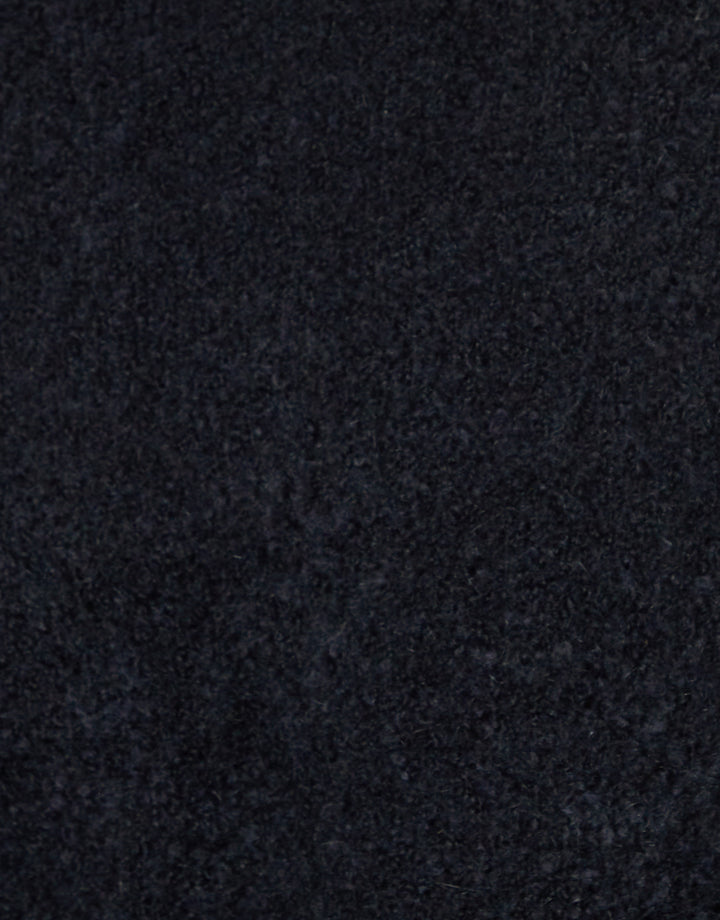 Navy Fluffy Knit Crew Neck Jumper