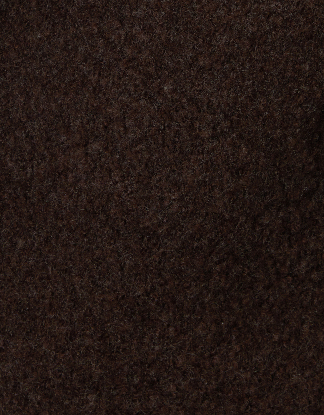 Chocolate Brown Fluffy Knitted Crew Neck Jumper