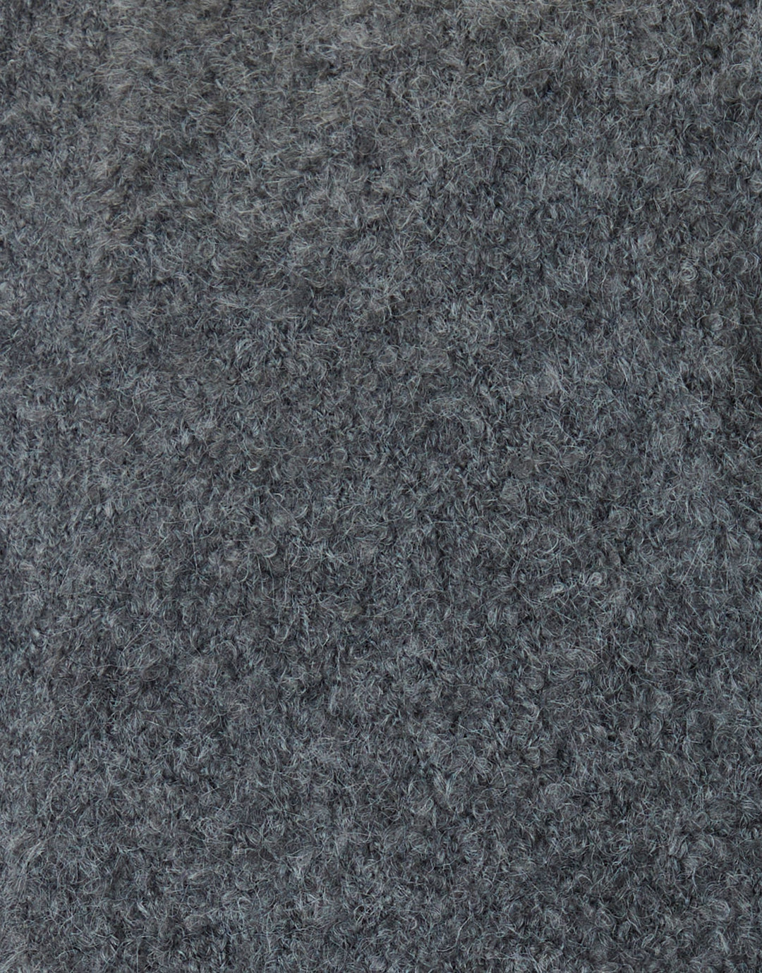 Grey Fluffy Knitted Button Up Cardigan