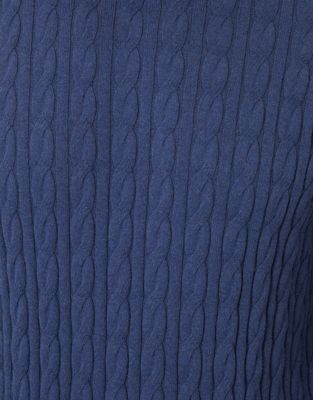 Blue Cable Knit Crew Neck Jumper