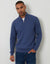 Blue Cable Knit Quarter Zip Jumper