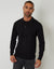 Black Knitted Long Sleeve Polo Jumper