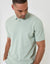 Sage Green Moss Stitch Knitted Polo