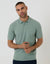 Sage Green Basket Stitch Knitted Polo