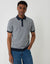 Navy Fairisle Knitted Short Sleeve Polo