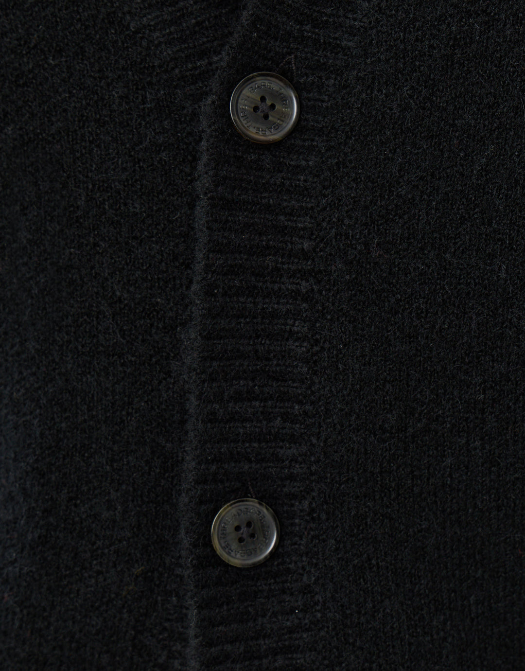 Relaxed Fit Wool Blend V Neck Cardigan in Black