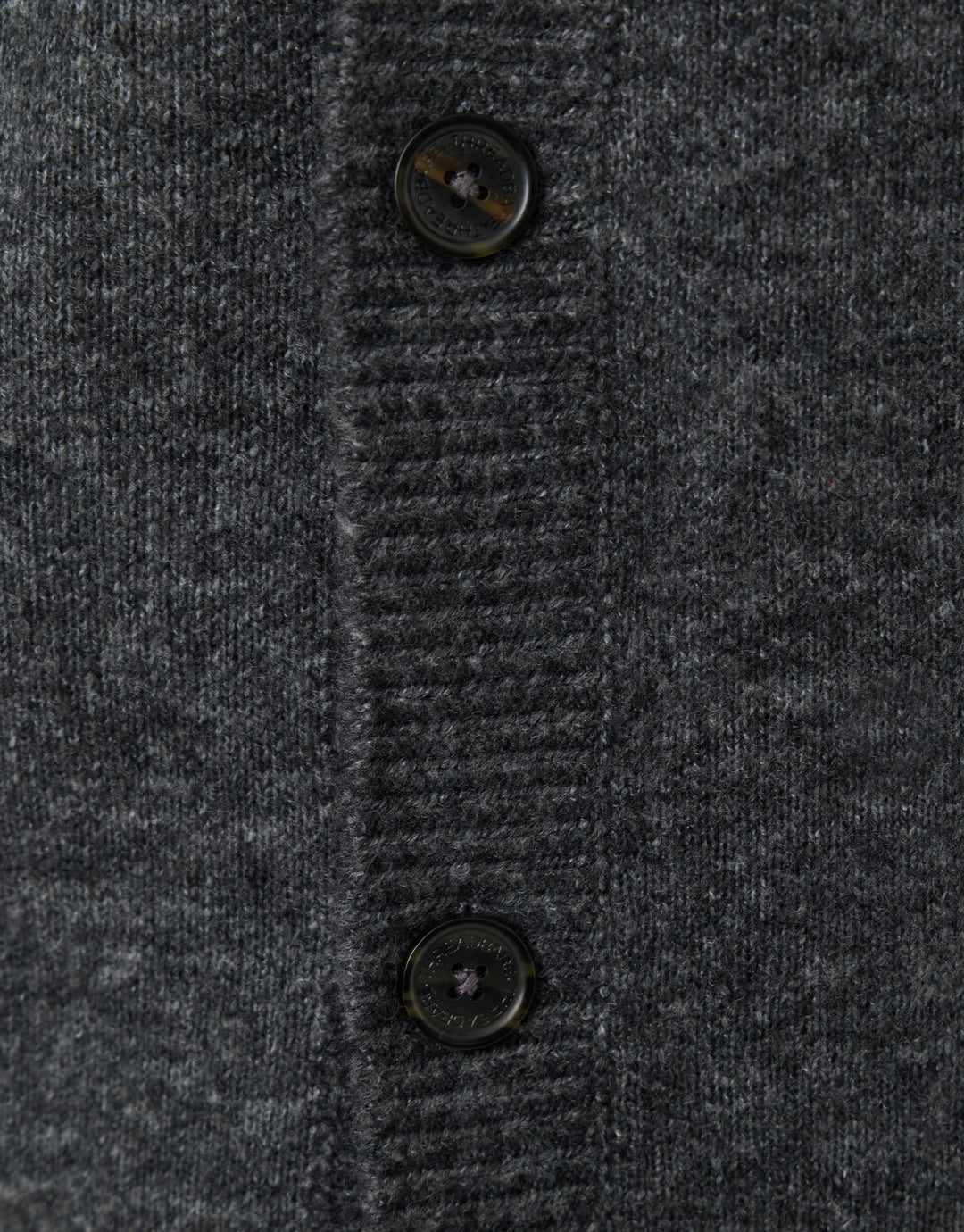 Relaxed Fit Wool Blend V Neck Cardigan in Charcoal