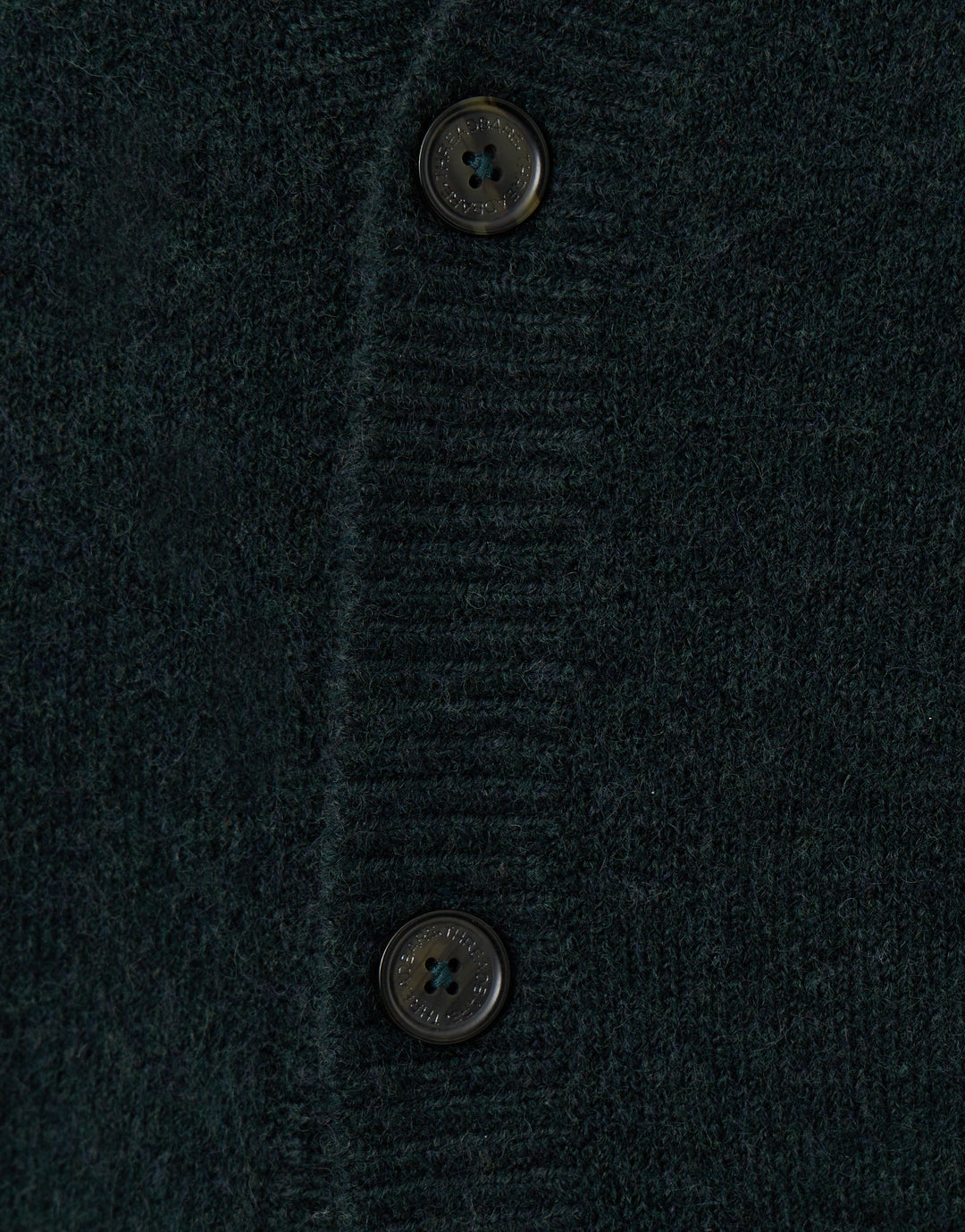 Relaxed Fit Wool Blend V Neck Cardigan in Forest Green