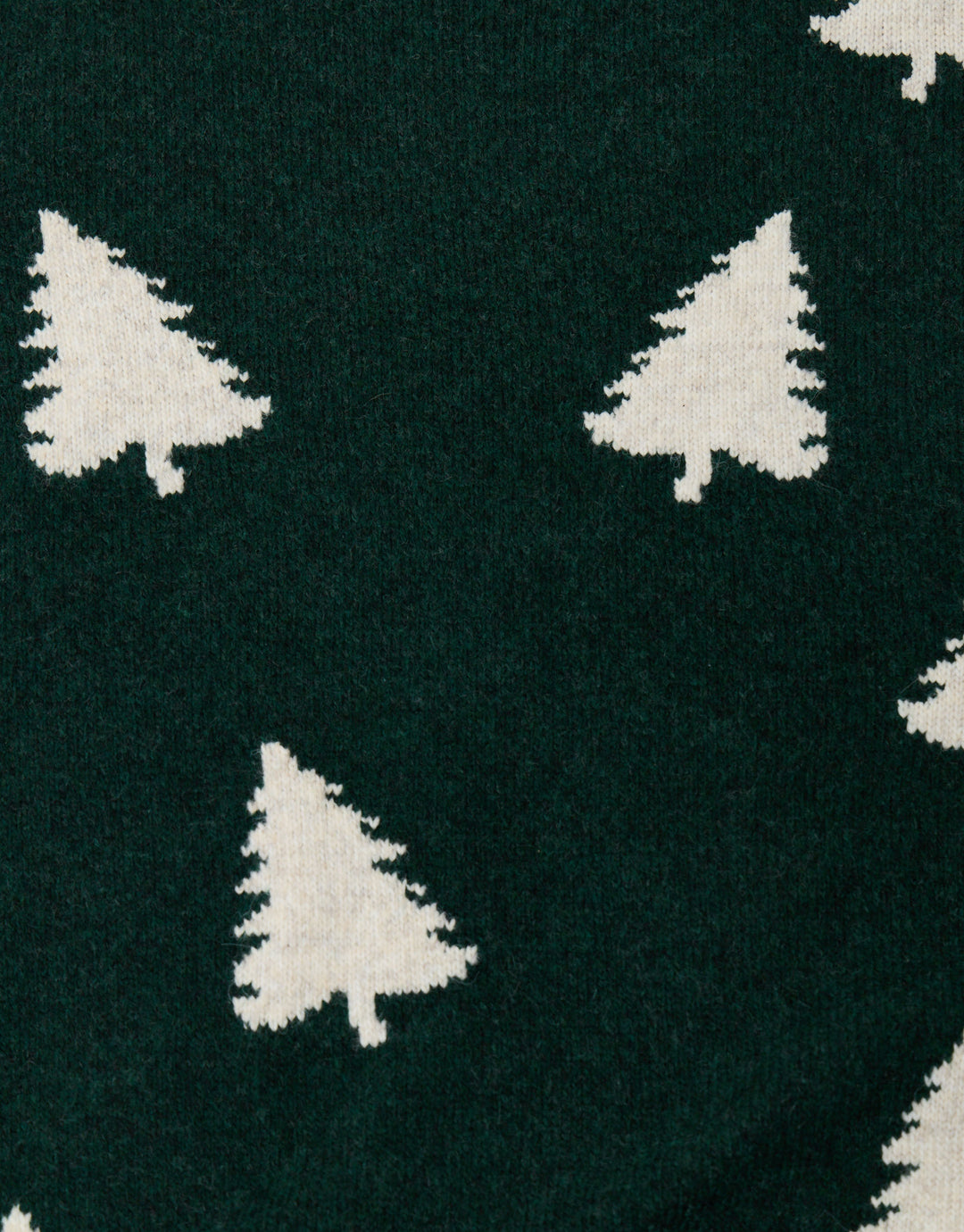 Christmas Trees Knitted Jumper in Forest Green