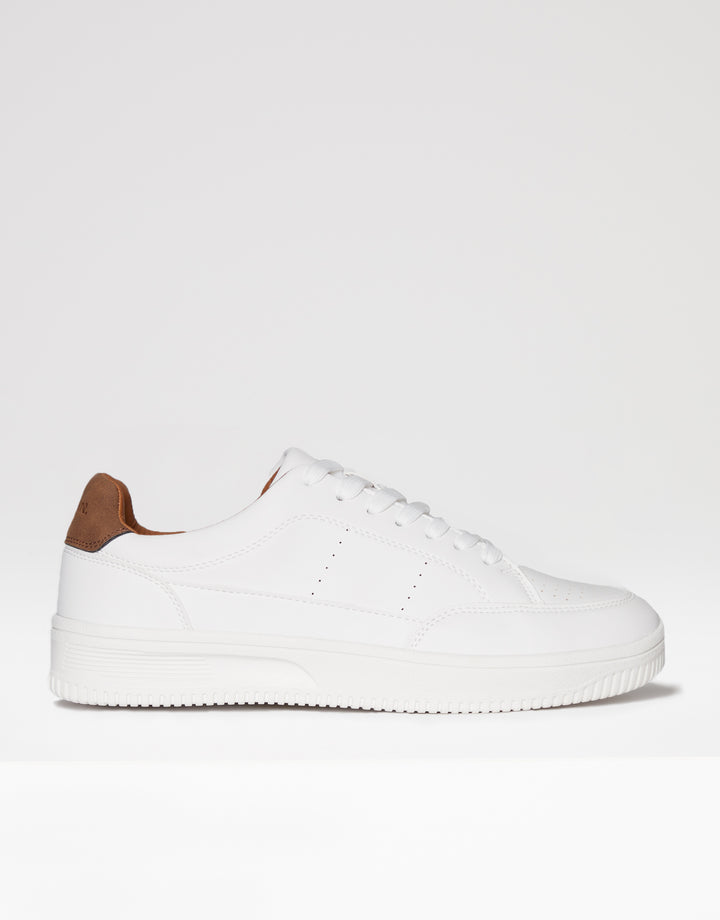 White Retro Classic Raised Sole Trainers