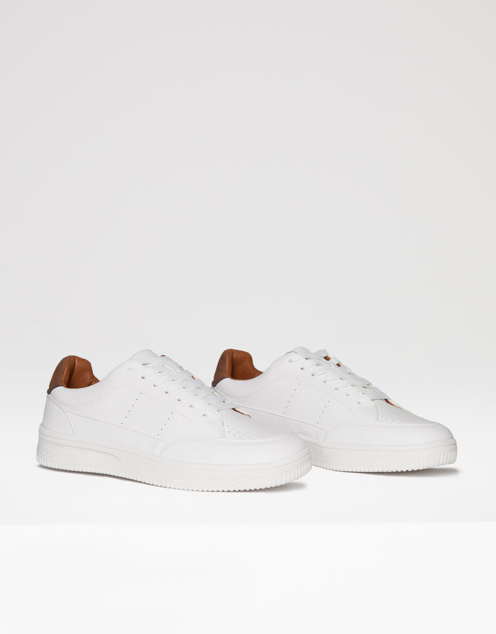 White Retro Classic Raised Sole Trainers
