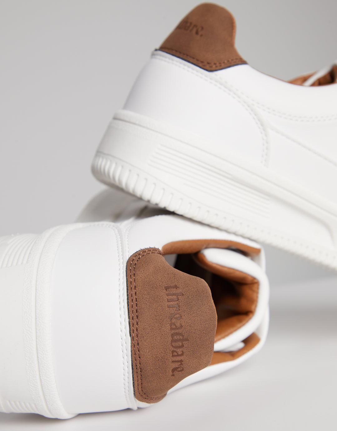 White Retro Classic Raised Sole Trainers