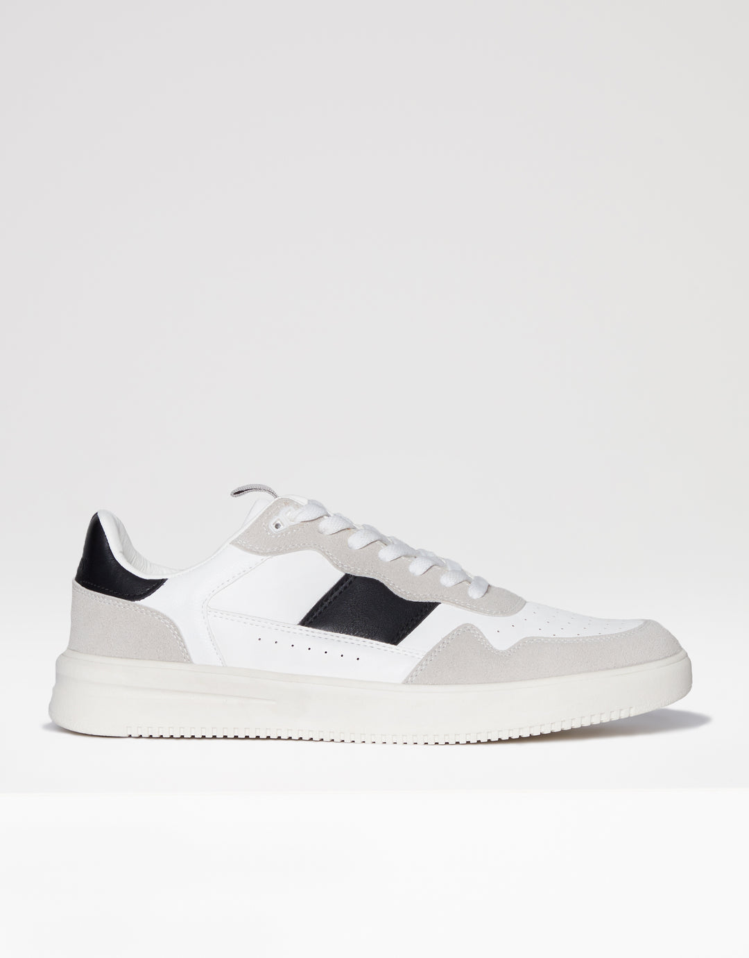 White Retro Panelled Trainers