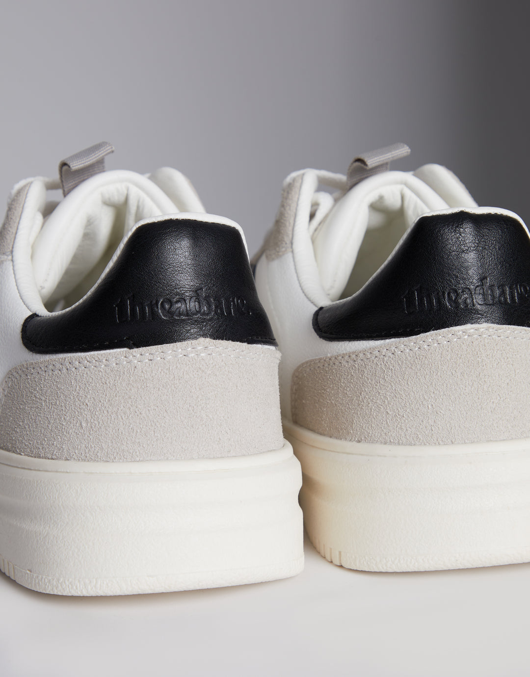 White Retro Panelled Trainers