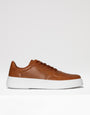 Tan Brown Retro Raised Sole Casual Trainers