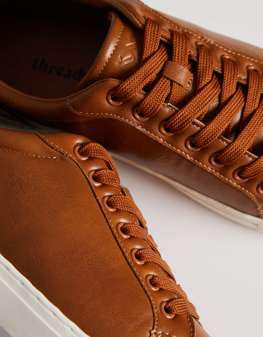 Tan Brown Smart Casual Court Trainers