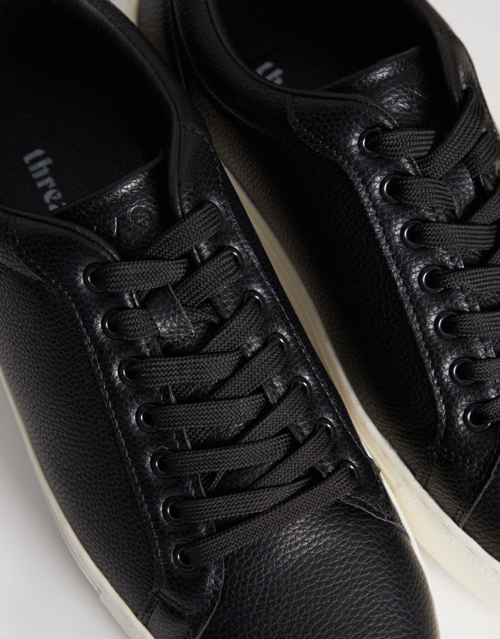 Black Smart Casual Court Trainers