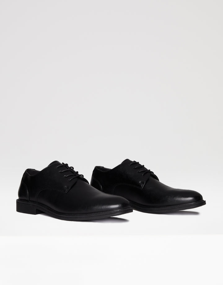 Black Smart Derby Shoes