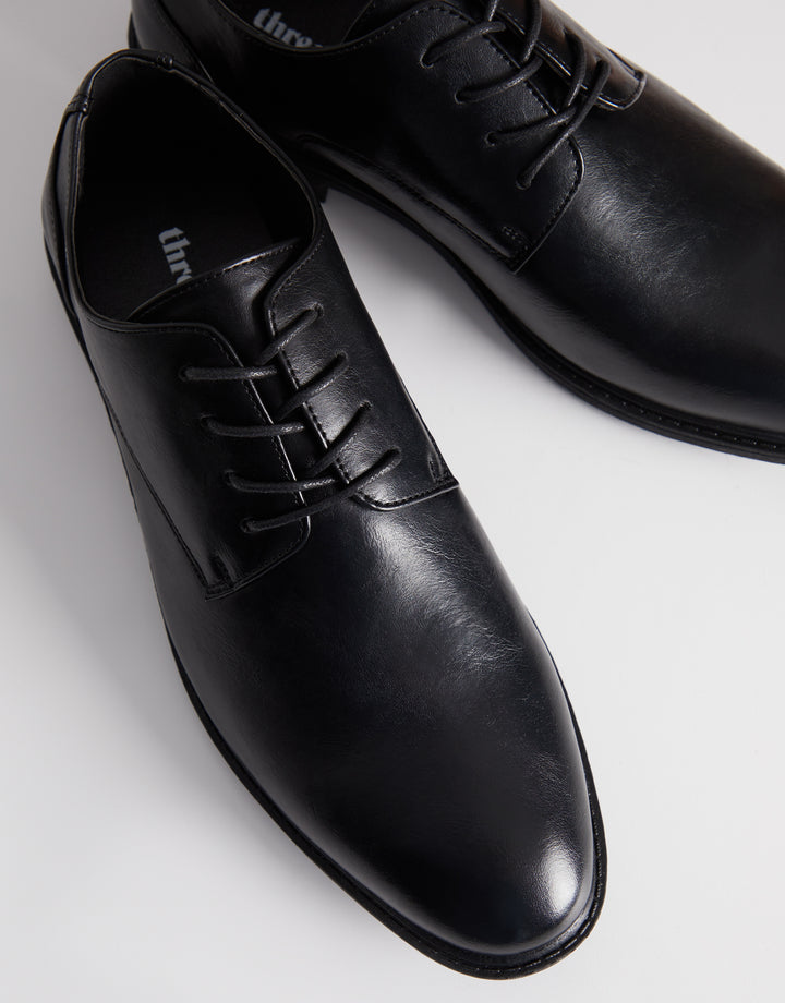 Black Smart Derby Shoes