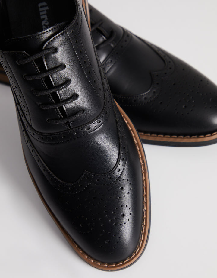 Black Contrast Sole Brogues