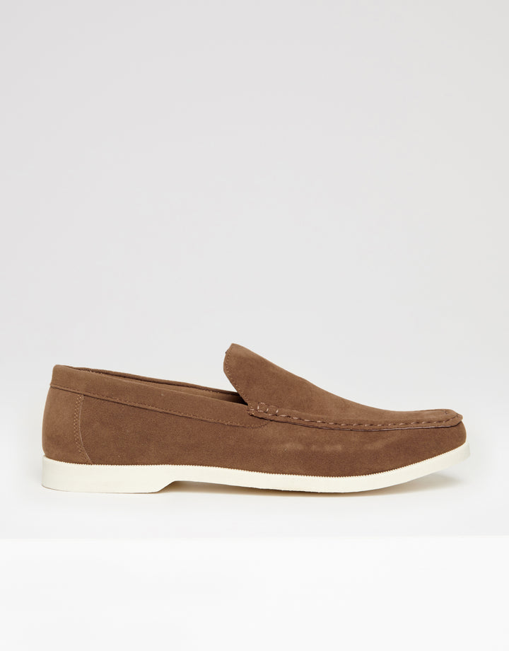 Threadbare Loafers in Taupe - Side View