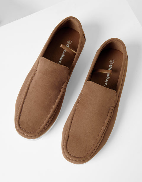 Threadbare Loafers in Taupe - Double Front View