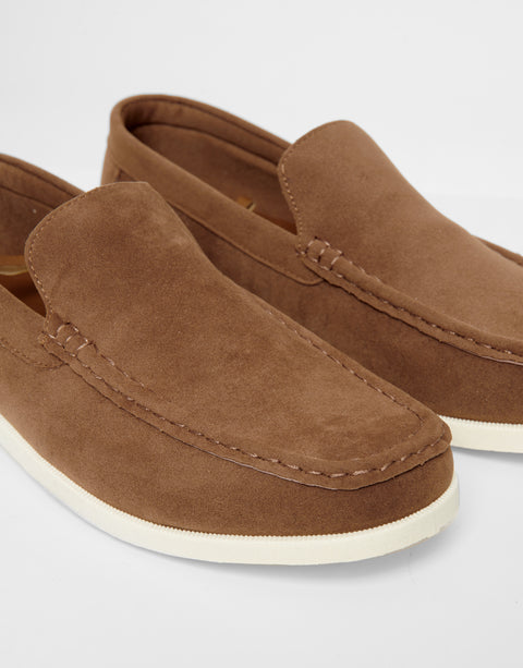 Threadbare Loafers in Taupe - Double Close View
