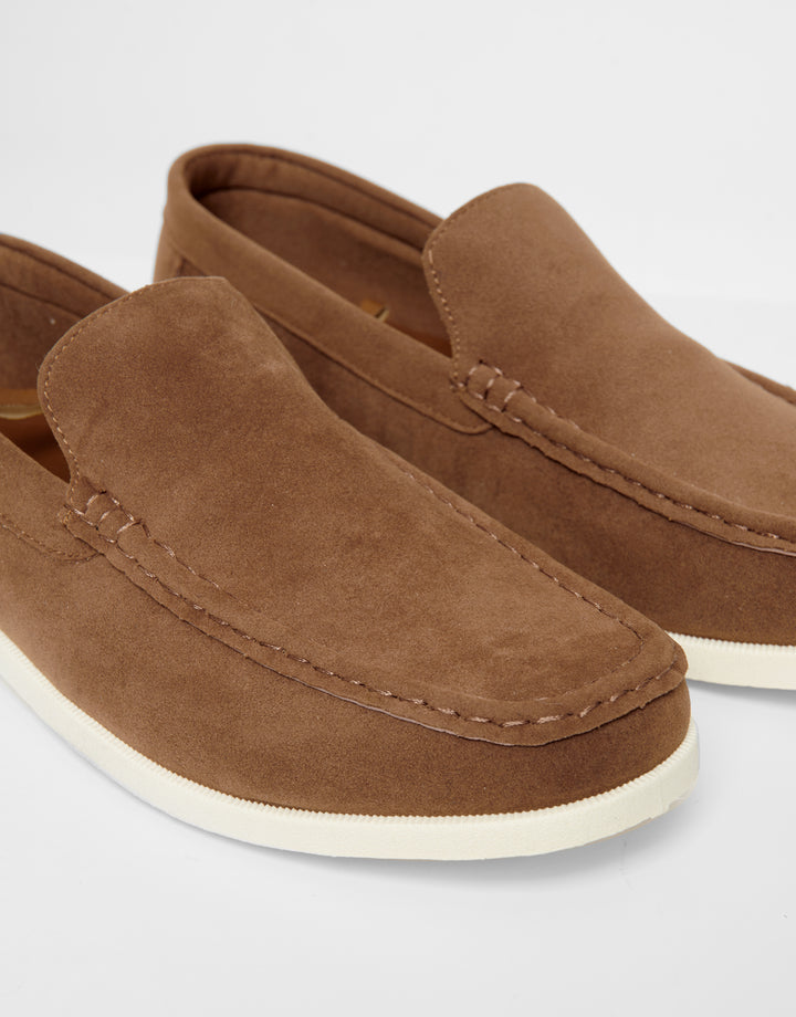 Threadbare Loafers in Taupe - Double Close View