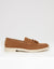 Tan Brown Faux Suede Tassel Loafers