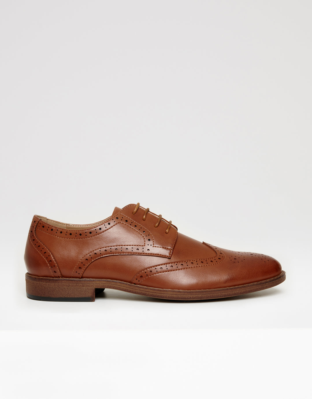 Tan Brown Faux Leather Brogues