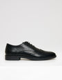 Black Faux Leather Brogues