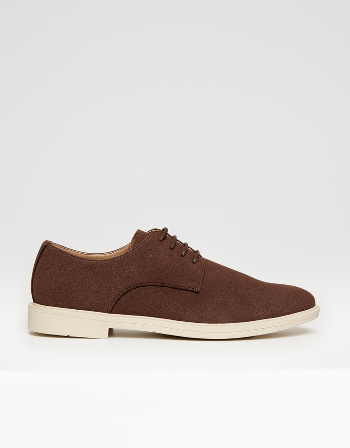 Brown Faux Suede Desert Shoes