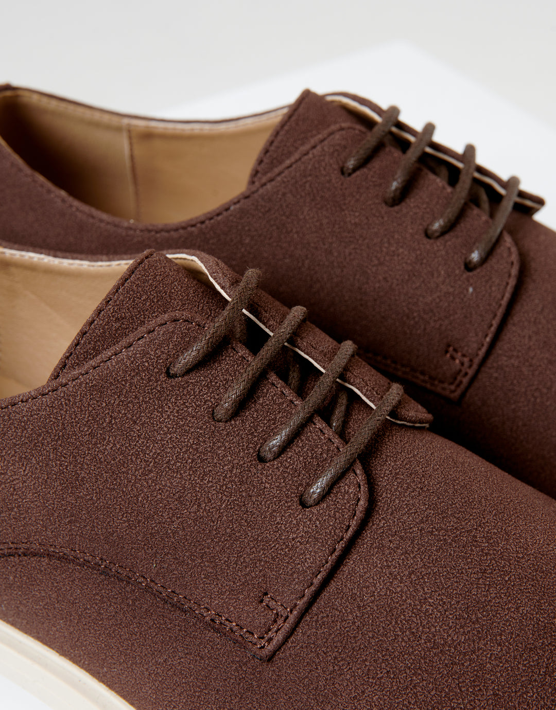 Brown Faux Suede Desert Shoes