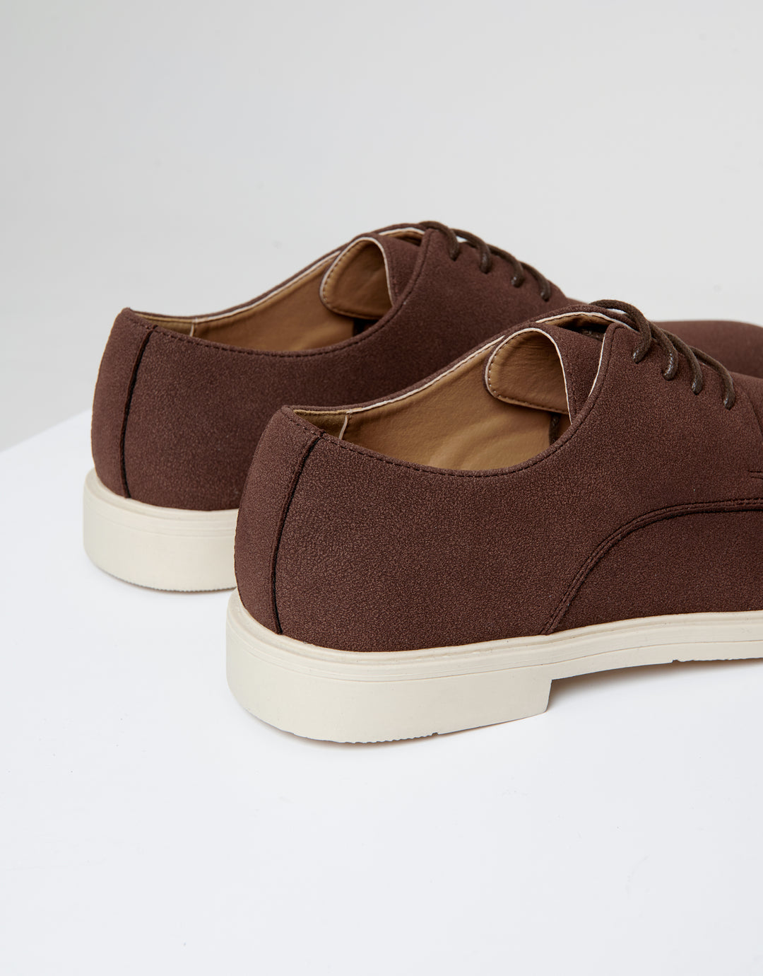 Brown Faux Suede Desert Shoes