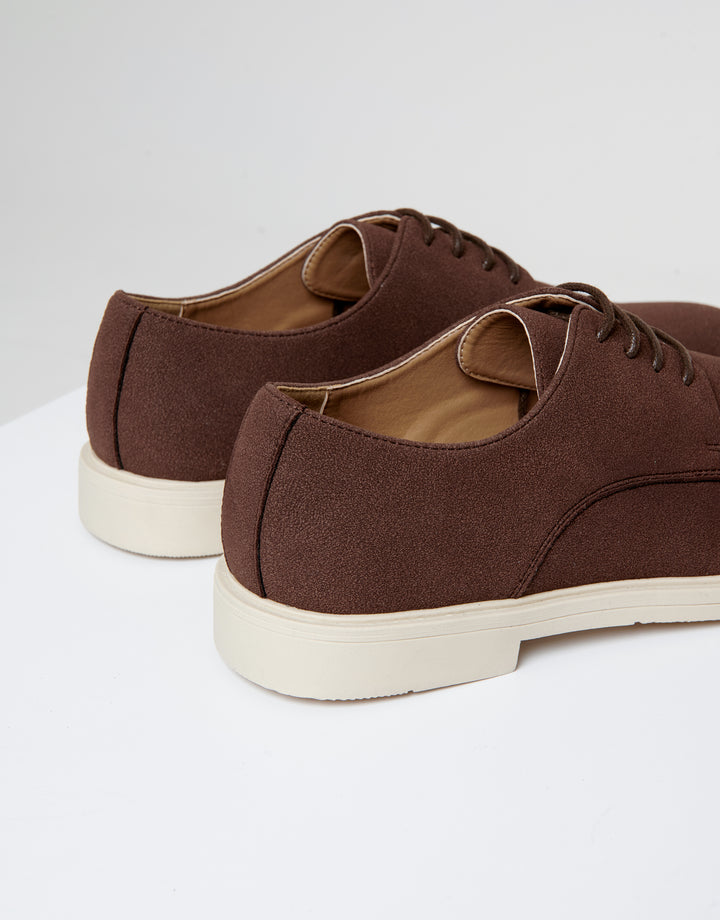 Brown Faux Suede Desert Shoes
