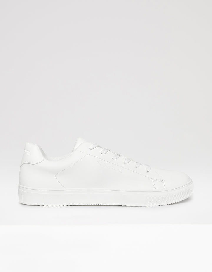 White PU Court Trainers