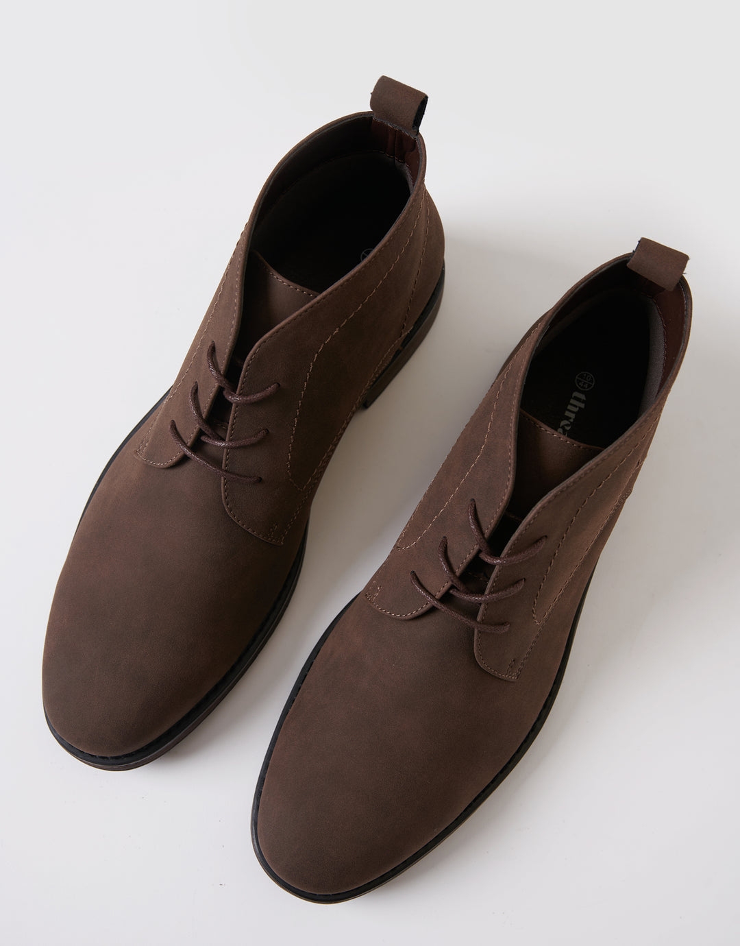 Brown Faux Suede Chukka Boots