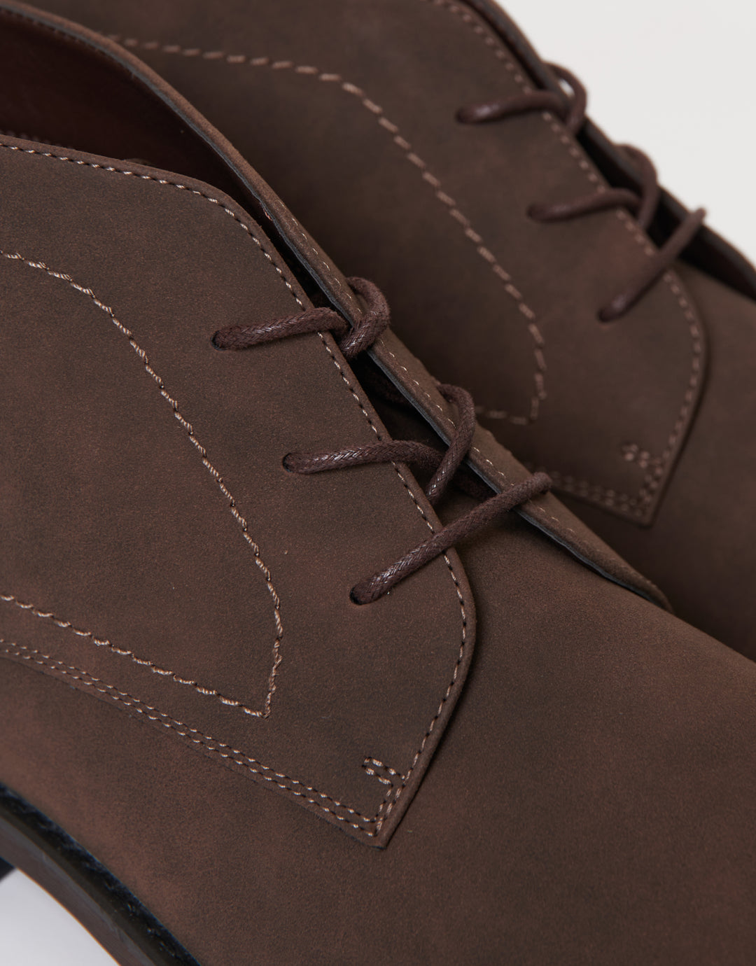 Brown Faux Suede Chukka Boots