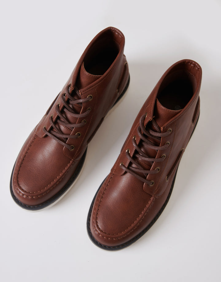 Brown Moccasin Boots