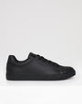 Black PU Court Trainers